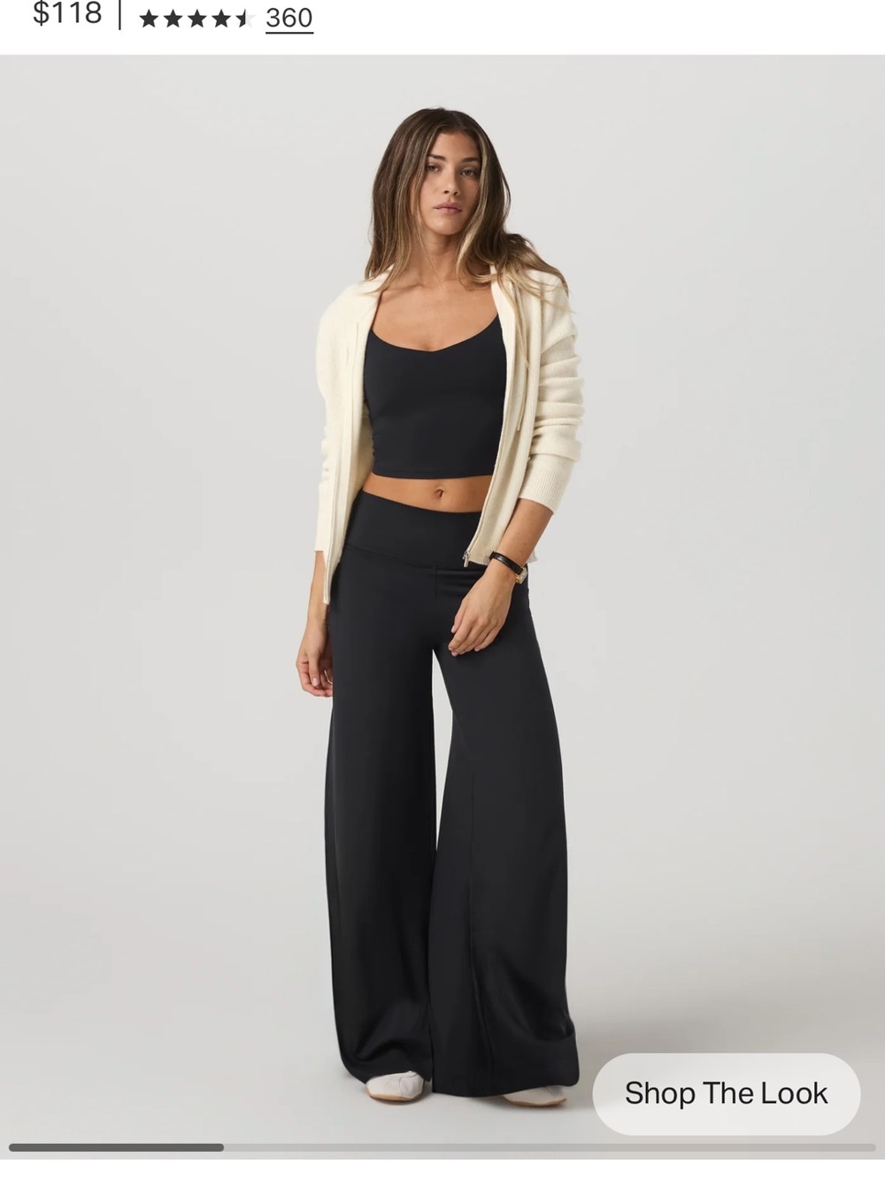 Vuori Wide-Leg Black Lounge Pants
